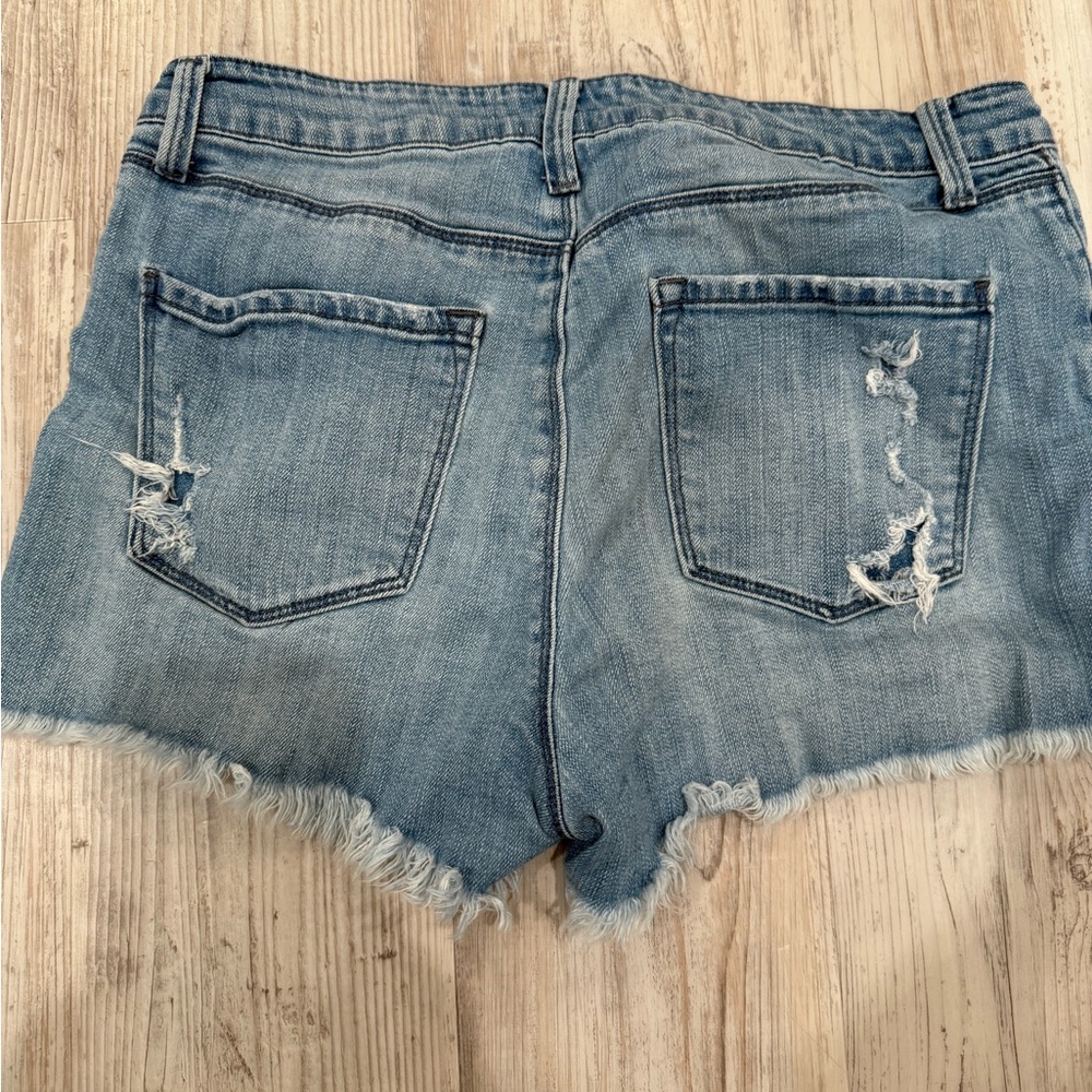 Pistola Light Blue Distressed Jean Shorts